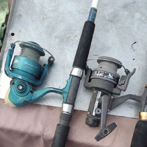Blue and Black Fishing Rods &Reels(2)